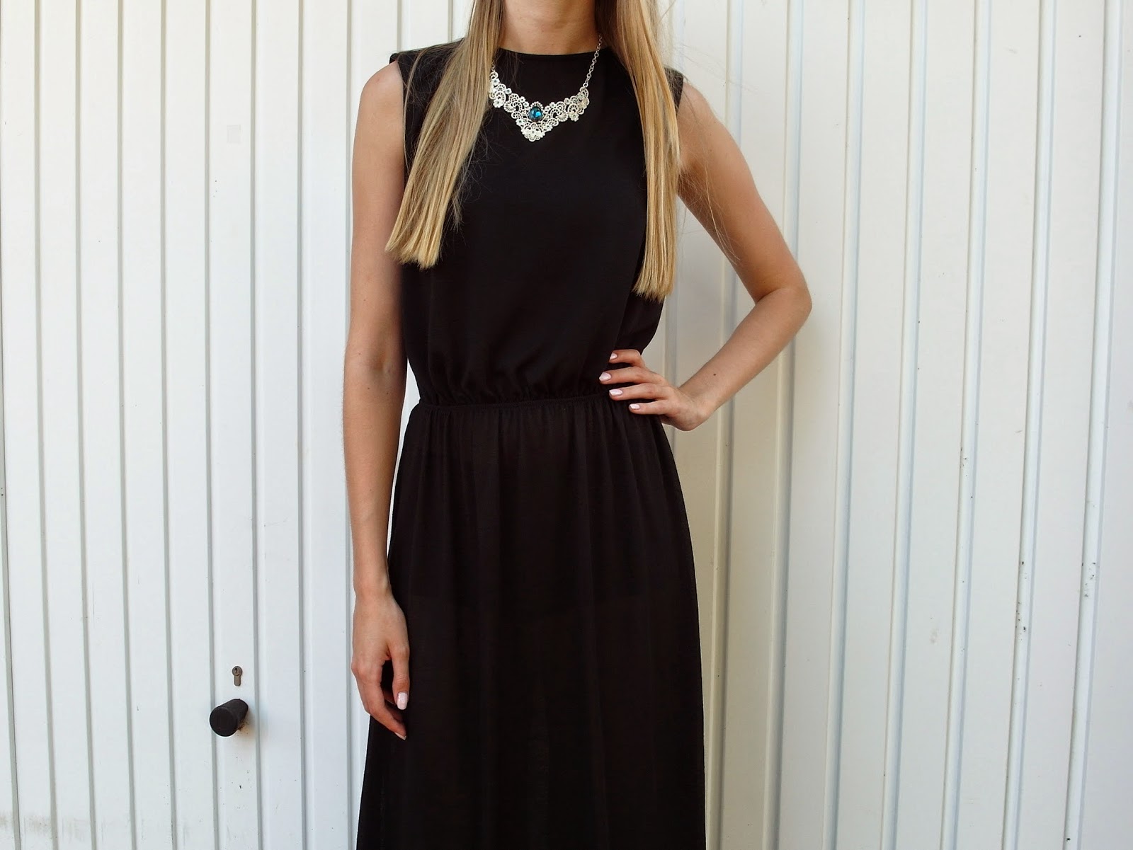 Outfit | Black maxi dress