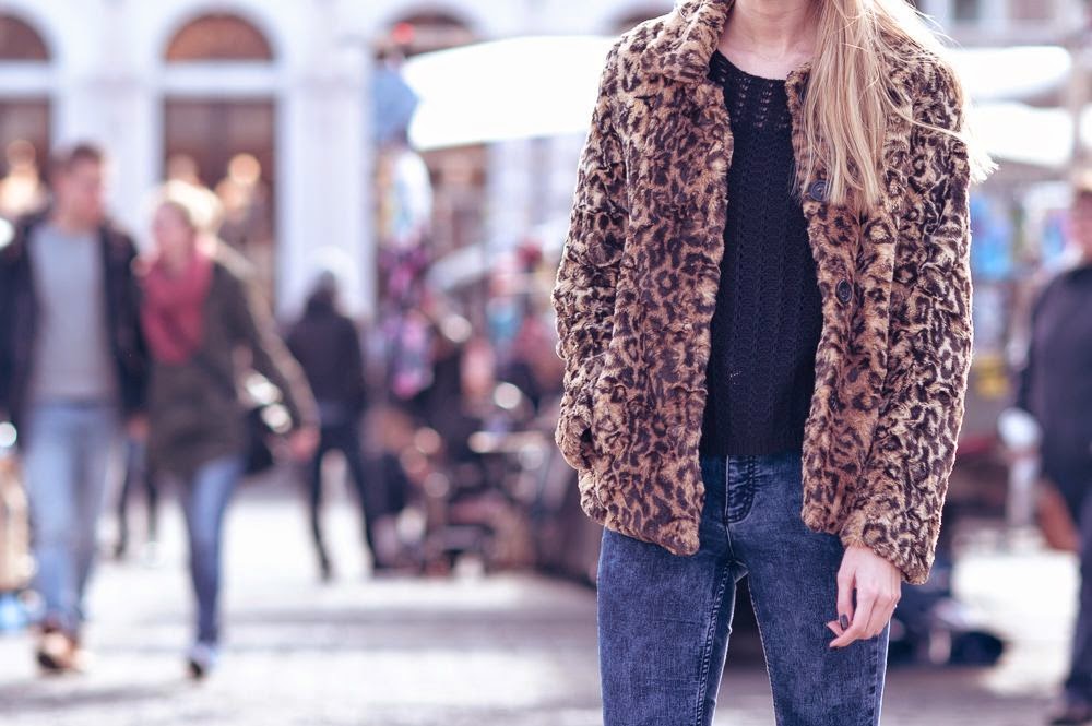 Nep bontjas panterprint fluffy jas leopard print winterjas faux fur Den Bosch fotoshoot mode blogger Mark Koolen fotografie