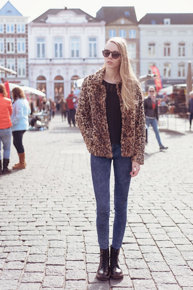 Nep bontjas panterprint fluffy jas leopard print winterjas faux fur Den Bosch fotoshoot mode blogger Mark Koolen fotografie