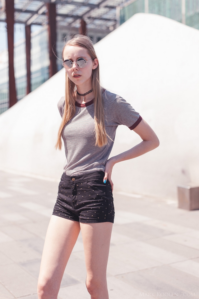 Eindhoven streetstyle nederlandse mode blogger Mark Koolen fotografie subdued shirt shorts met studs