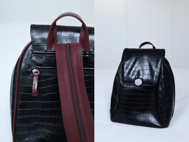 New in | Leather croco backpack