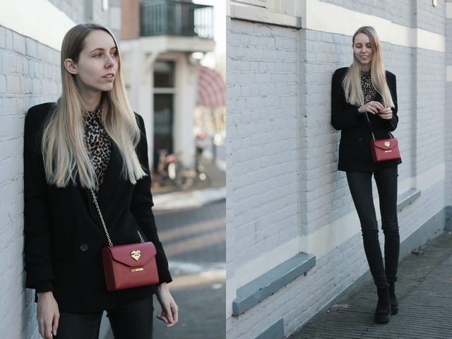 Outfit | Velvet leopard blouse