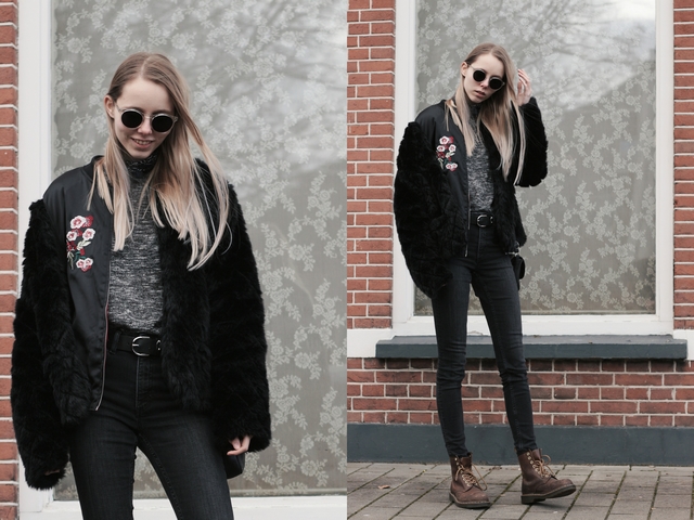 Outfit | Fake fur & sunglasses