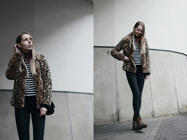 Outfit | Stripes and leopard