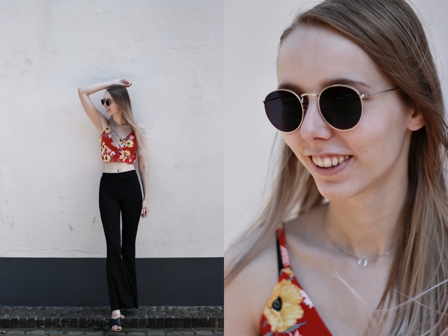 Outfit | Floral crop top