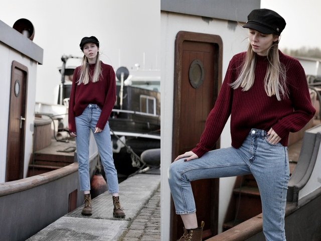 Make people stare visserspet My Jewelley sailor cap bakerboy herfst blogger outfit