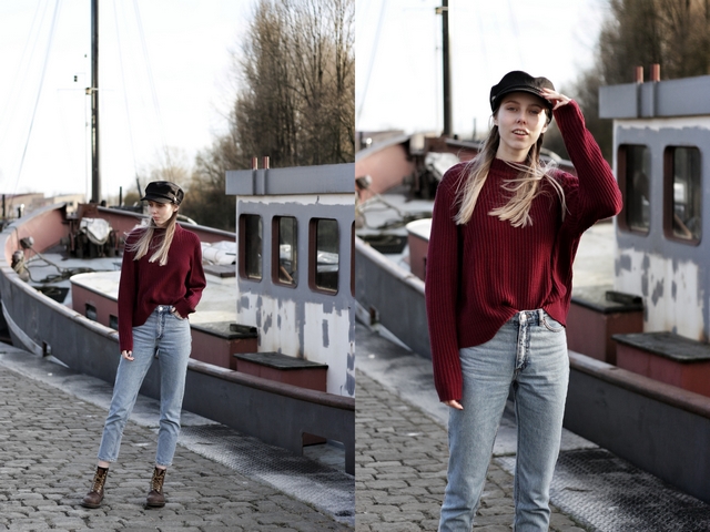 Make people stare visserspet My Jewelley sailor cap bakerboy herfst blogger outfit