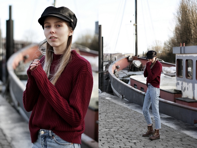 Make people stare visserspet My Jewelley sailor cap bakerboy herfst blogger outfit