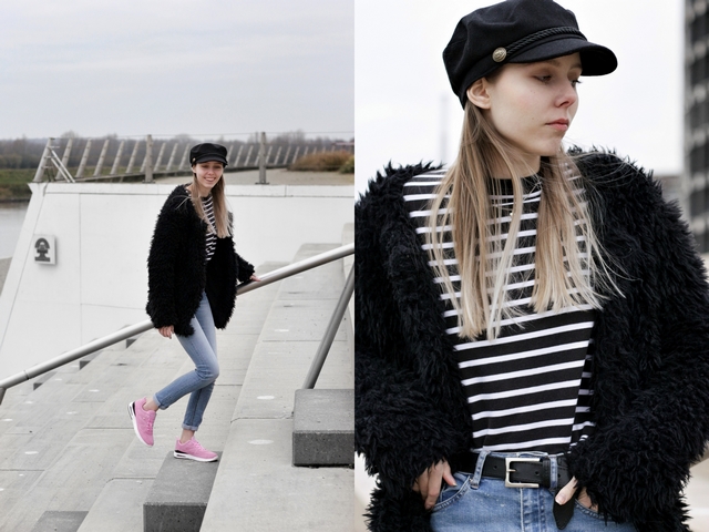 Make people stare British Knights Born Free roze sneakers blogger outfit sailor cap 