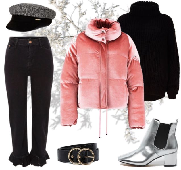 Puffer winterjas trend outfit inspiratie shop tip blogger look gewatteerde jas zilveren enkellaarzen Make people stare