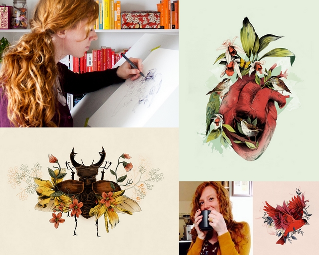 Girlboss interview met illustrator Pauline Teunissen van La Scarlatte illustration natuur bloemen dieren tekeningen ontwerpen