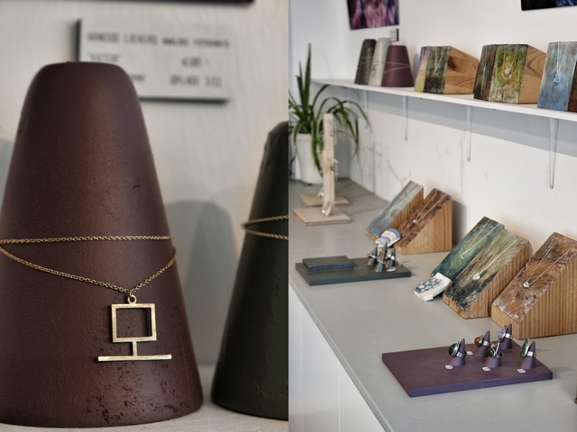 Hotspot Marlies Dinnissen Sieraden in Modekwartier Arnhem handgemaakte kettingen armbanden ringen oorbellen minimalistisch zilver keramiek edelstenen ontwerper