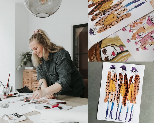 Girlboss interview met mode illustrator Noortje den Oudsten By Elenore vrouwelijke ondernemer creatief ondernemen fashion blog tekeningen