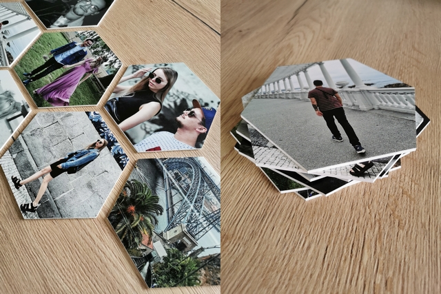 persoonlijke wanddecoratie met hexagon fotocollage van fotocadeau canvascompany review interieur blog wonen fotowand inspiratie