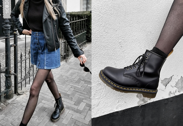 Black Vegan 1460 Felix Rub Off Dr. Martens via Omoda zwarte veganistische laarzen veterlaarzen vegan schoenen webwinkel mode blogger review dr martens docs