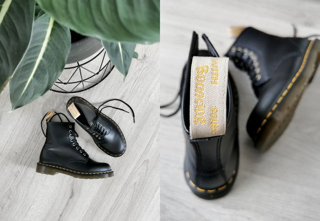 Black Vegan 1460 Felix Rub Off Dr. Martens via Omoda zwarte veganistische laarzen veterlaarzen vegan schoenen webwinkel mode blogger review dr martens docs