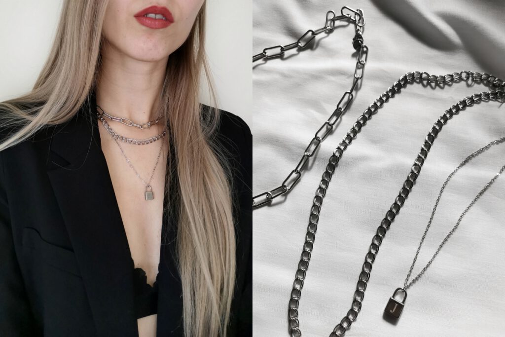 Finaste sieraden schakelketting zilver ketting met slotje graveren nederlands sieradenmerk nijmegen minimalistische kettinkjes mode blog review