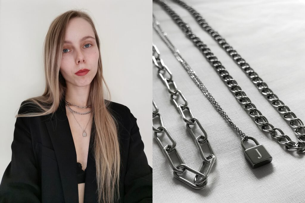 Finaste sieraden schakelketting zilver ketting met slotje graveren nederlands sieradenmerk nijmegen minimalistische kettinkjes mode blog review