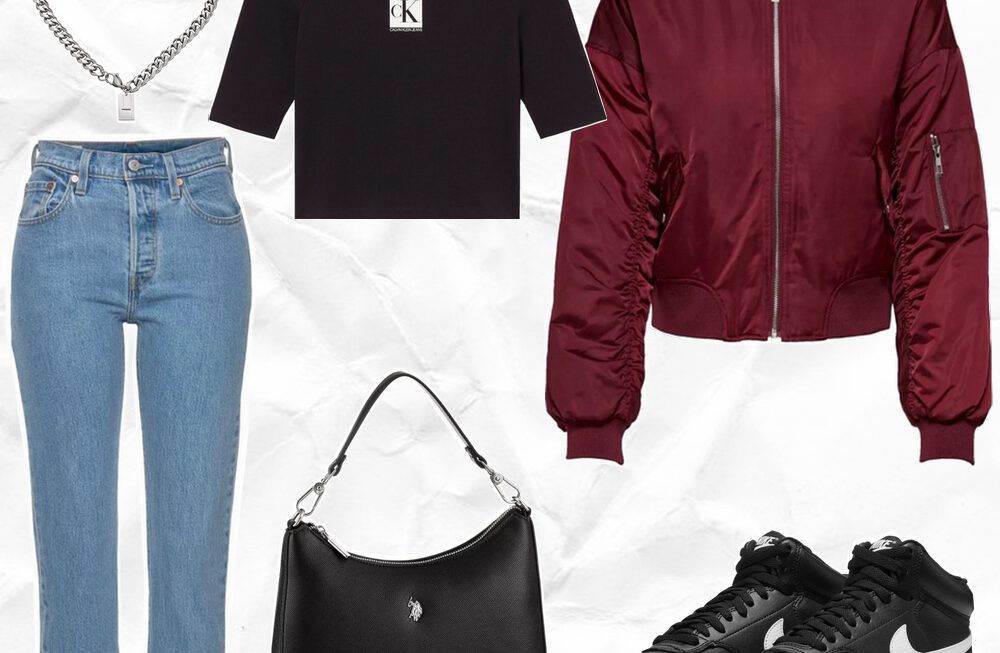 Want to wear | Burgundy bomber