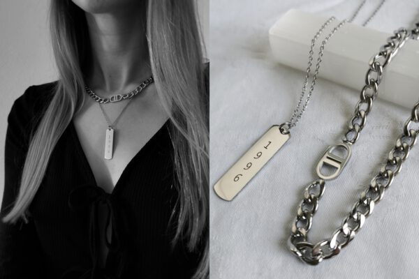 New in | Zilveren ketting met jaartal